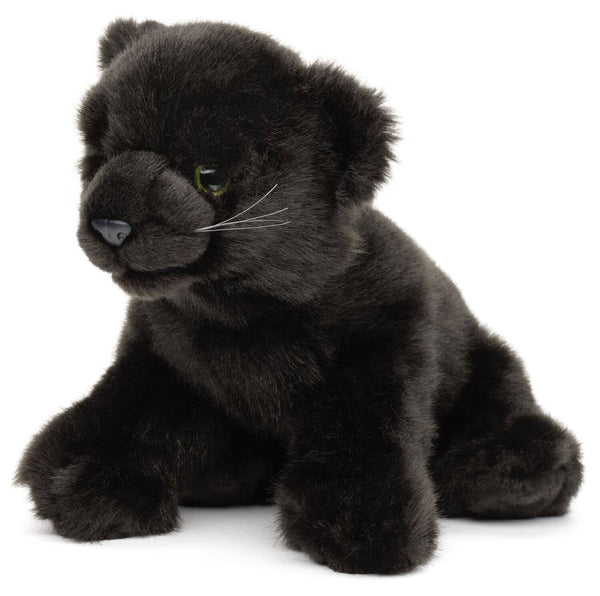 Bébé panthère noire, assis - peluche Uni Toys