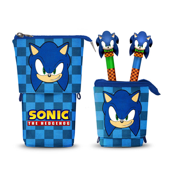 Sonic The Hedgehog - Astuccio carino + 2 penne gel cancellabili