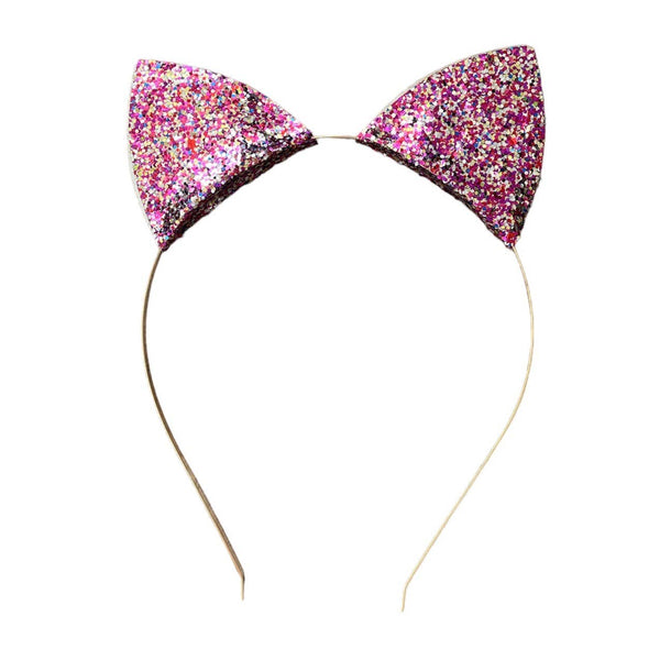 Cerchietto con gatto glitterato