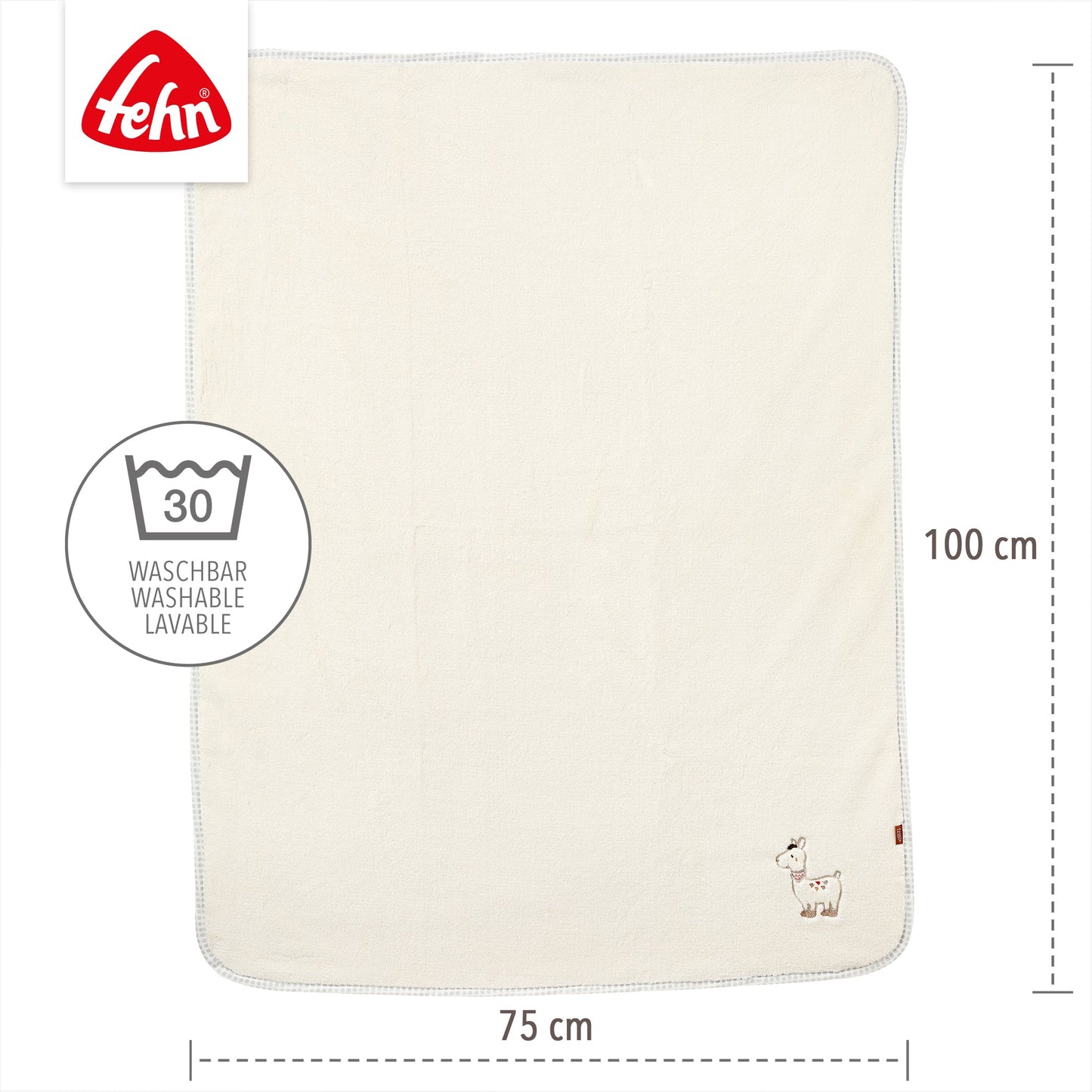 Kuscheldecke Lama