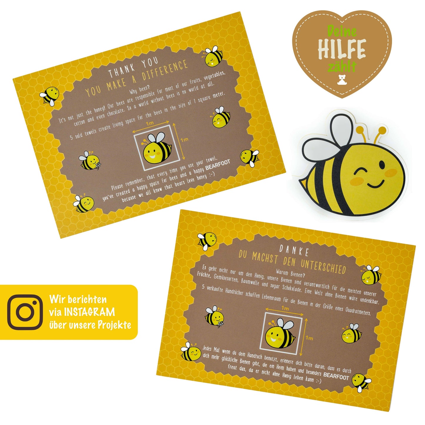 Grande serviette de plage en microfibre - Abeille