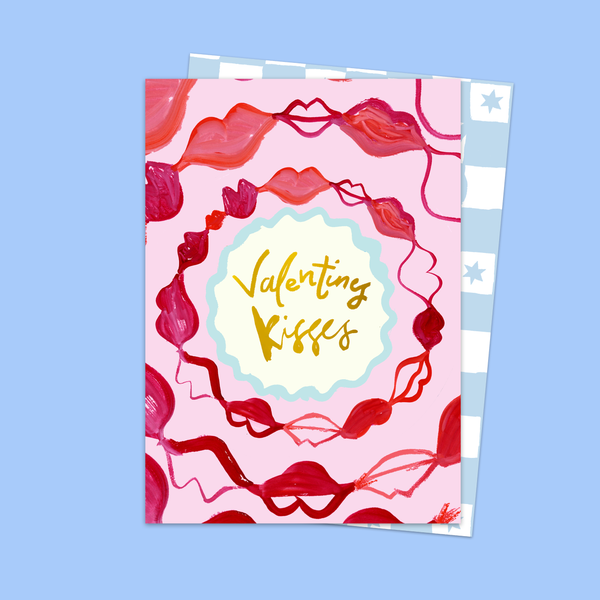 Tarjeta de besos de San Valentín
