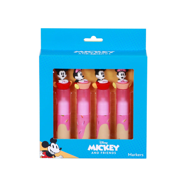 Pack Mix de 4 Marqueurs Fluorescents Disney « Mickey et Minnie »
