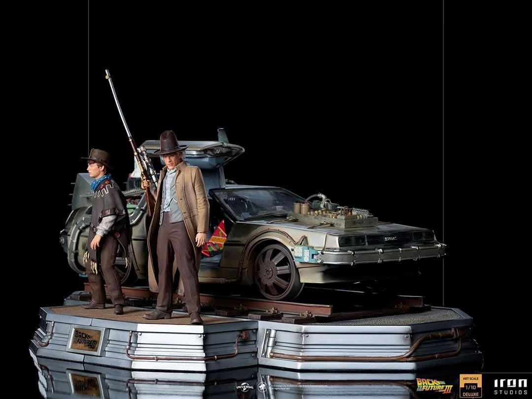 Statue Delorean Full Set Deluxe - Back to the Future III - Art Scale 1/10