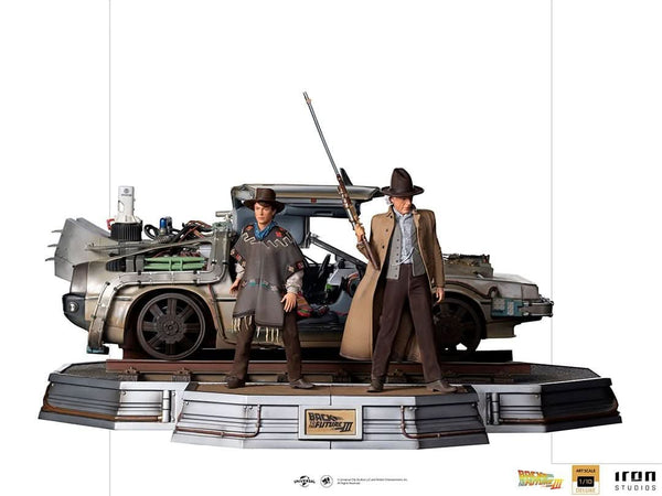 Statue Delorean Full Set Deluxe - Back to the Future III - Art Scale 1/10