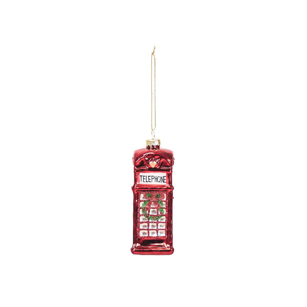 Boule de Noël Cabine Téléphonique Anglaise
