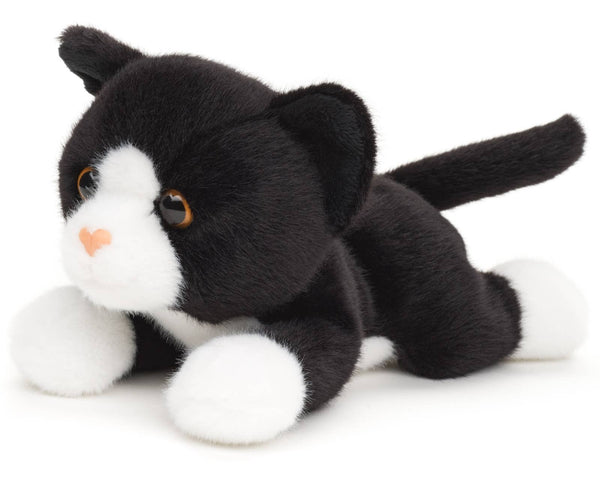 Chat (noir et blanc), allongé - 20 cm (longueur) Uni Toys
