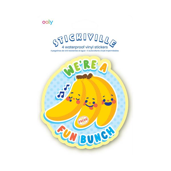 Autocollants vinyle Stickiville Fruits amusants – Lot de 4 – OOLY