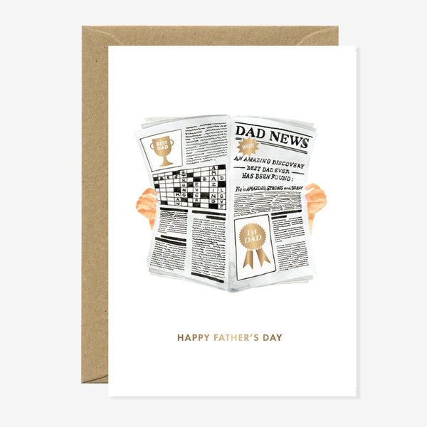 Newspaper - Carte de voeux Fête des pères