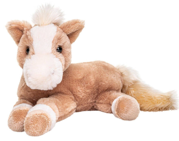 Cheval couché (marron clair), très doux, câlin/en peluche Uni Toys