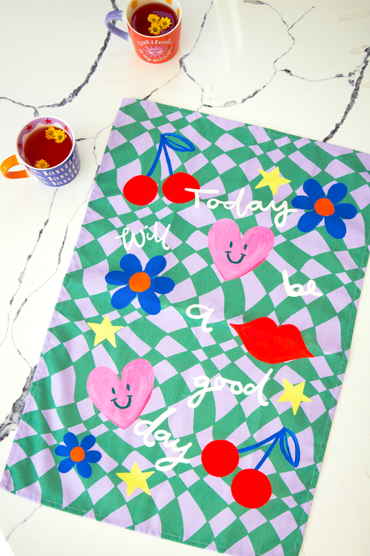 Pano de loiça "Hoje vai ser um bom dia"