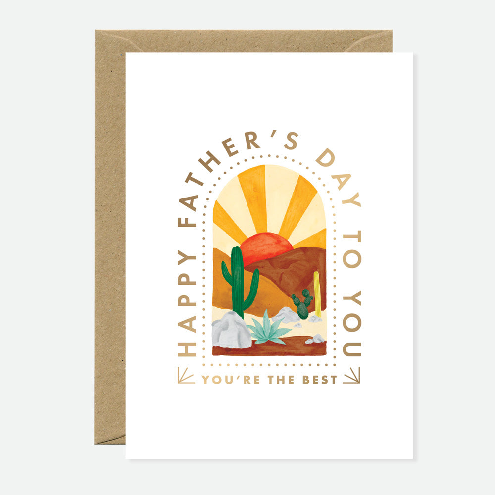 Father’s Day Gravure - Greeting Card - Gold Foil