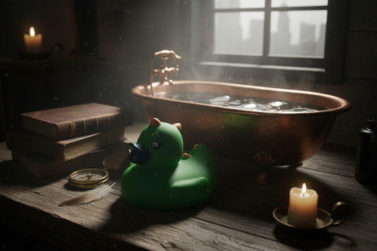 Pato de goma dinosaurio