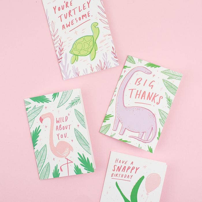 Carte de Vœux Dinosaure "Big Thanks"