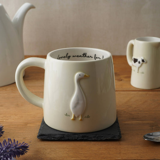 "Lovely Weather For Ducks" Duck Mug