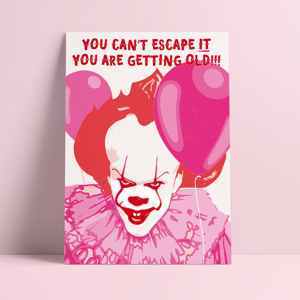 Cartolina Pennywise: Non puoi sfuggirgli (risoprint)