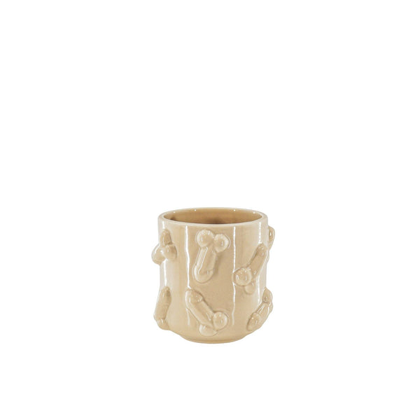 Maceta - Dick - Cerámica - Beige - 11x11x11,5 cm