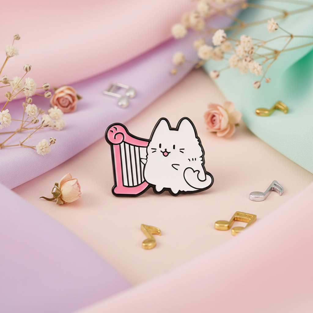 Pin de gato arpista