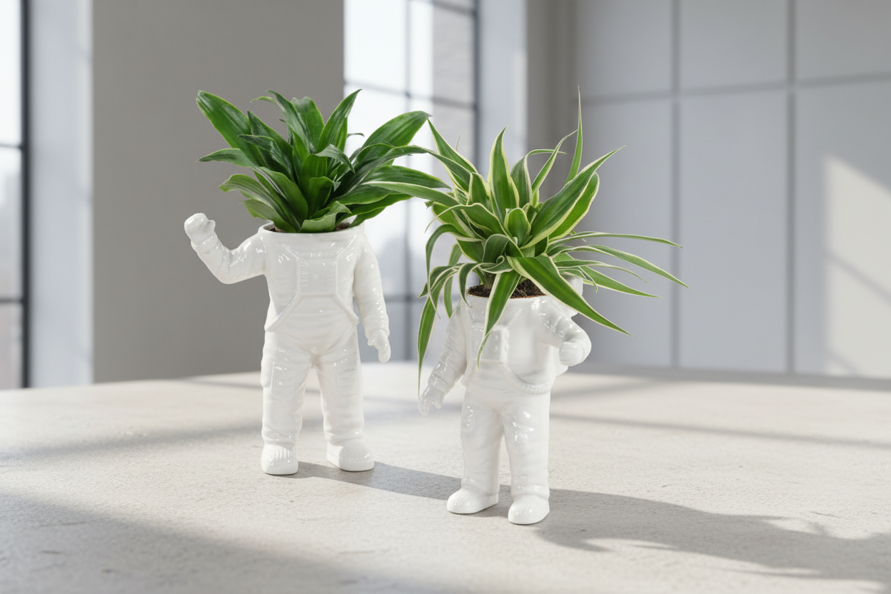 Astronaut flower pot