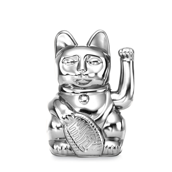 Chat Chanceux Argent Brillant “Nova”