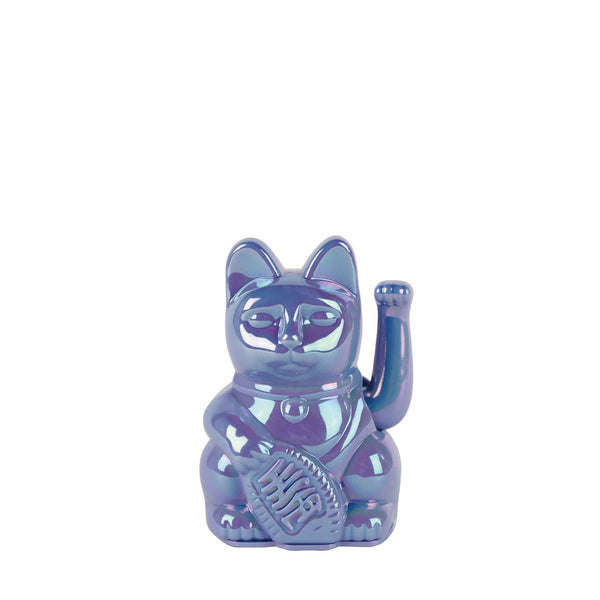 Mini Chat Chanceux Bleu Brillant “Avara”