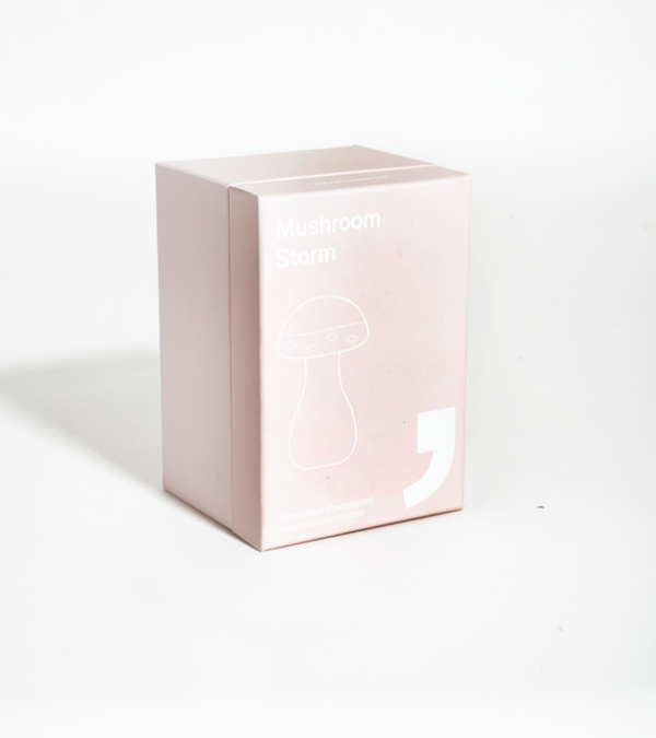 Mushroom storm glass - rose pastel