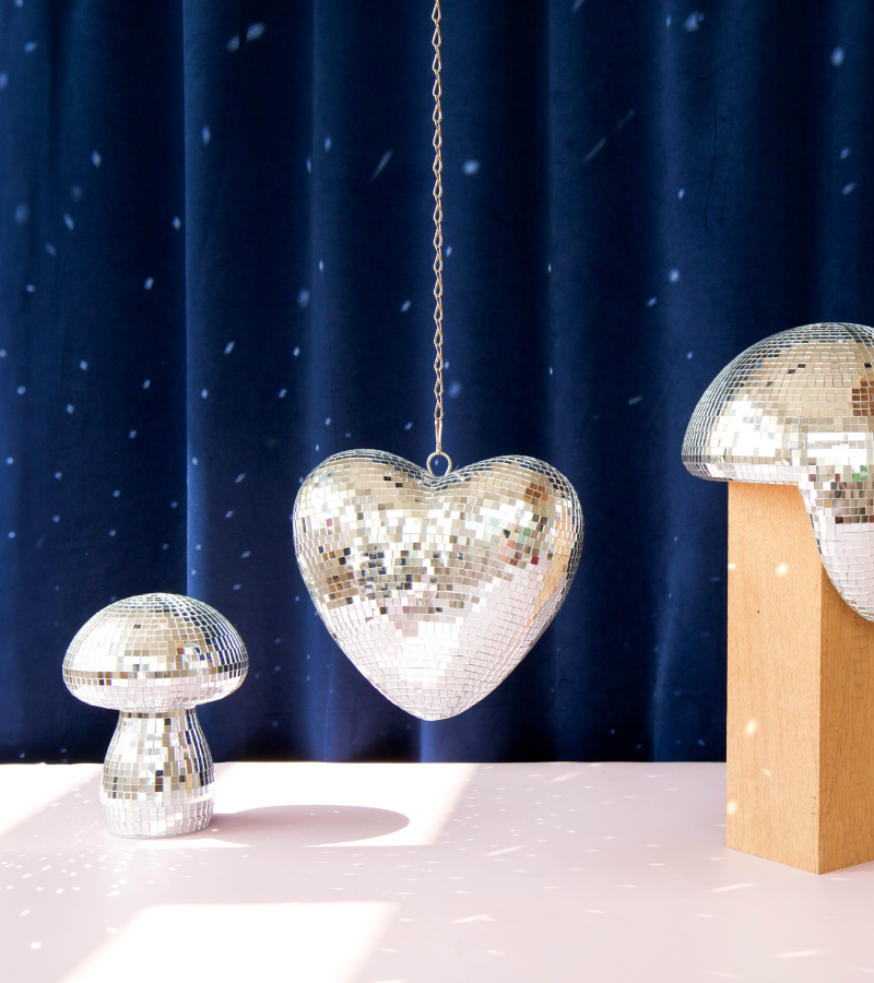 Coeur disco à suspendre