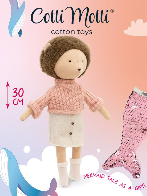 Peluches Henry le hérisson : jupe en jean 29 cm 0+