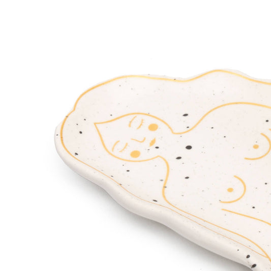 Brûle Parfum Seins Blanc Peint à la Main Helio Ferretti Vue 2