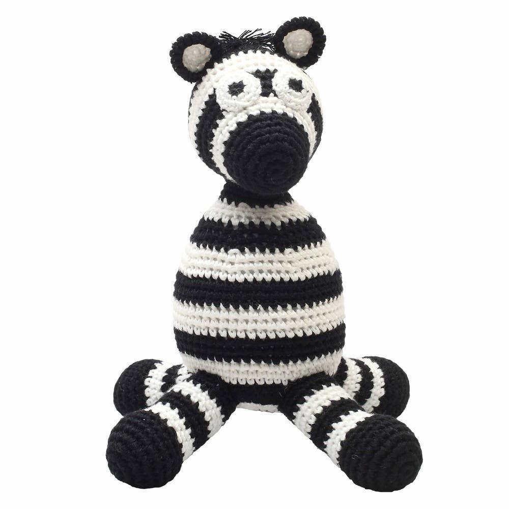 Peluche en Crochet - Zèbre noir
