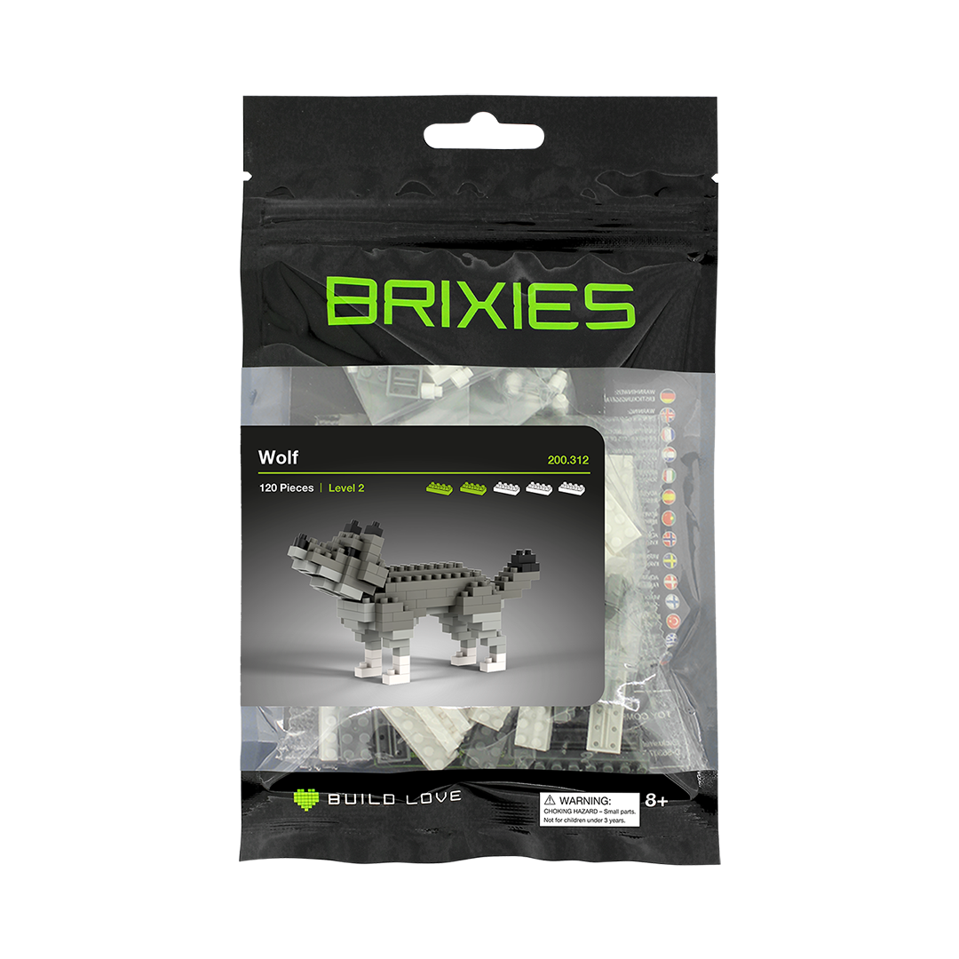 BRIXIES Wolf Dunkelgrau