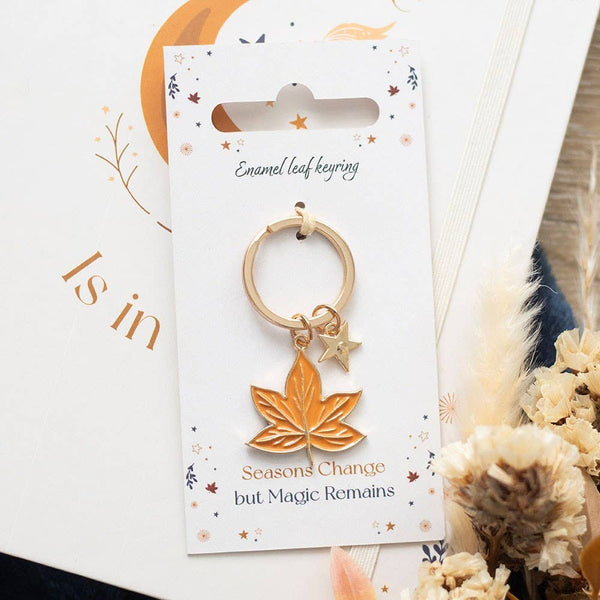Magic Autumn Leaf Keychain