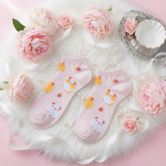 Calcetines de fresa para conejillo de indias