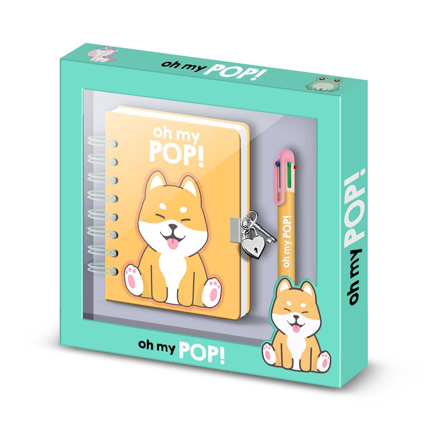 Oh My Pop Shiba-Pack de Journal A5 + Stylo 6 Couleurs