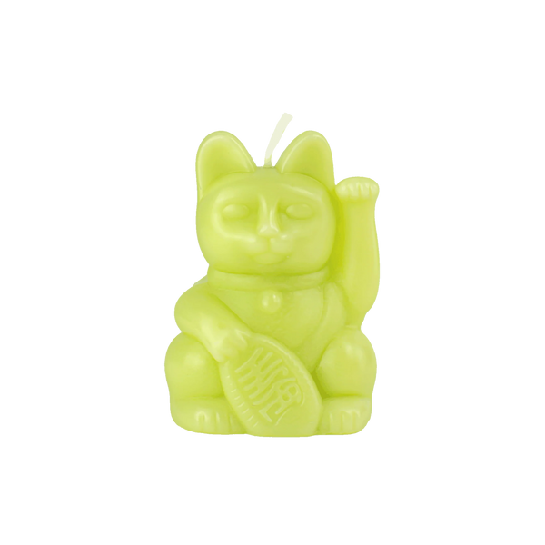 bougie chat chanceux vert clair donkey