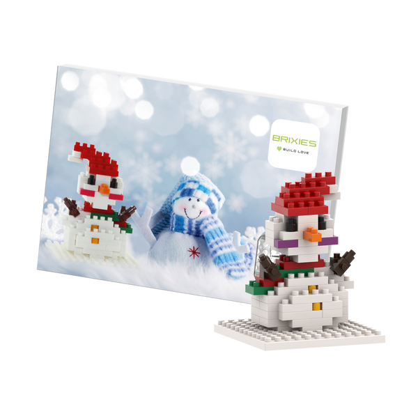 BRIXIES Postkarte Schneemann