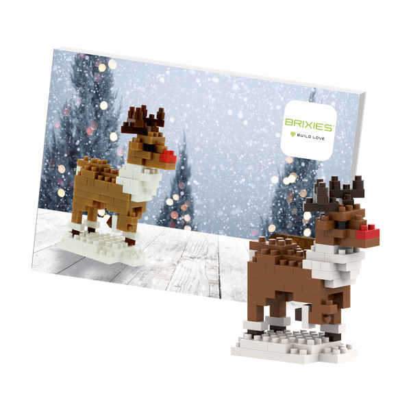 BRIXIES Postkarte Rentier