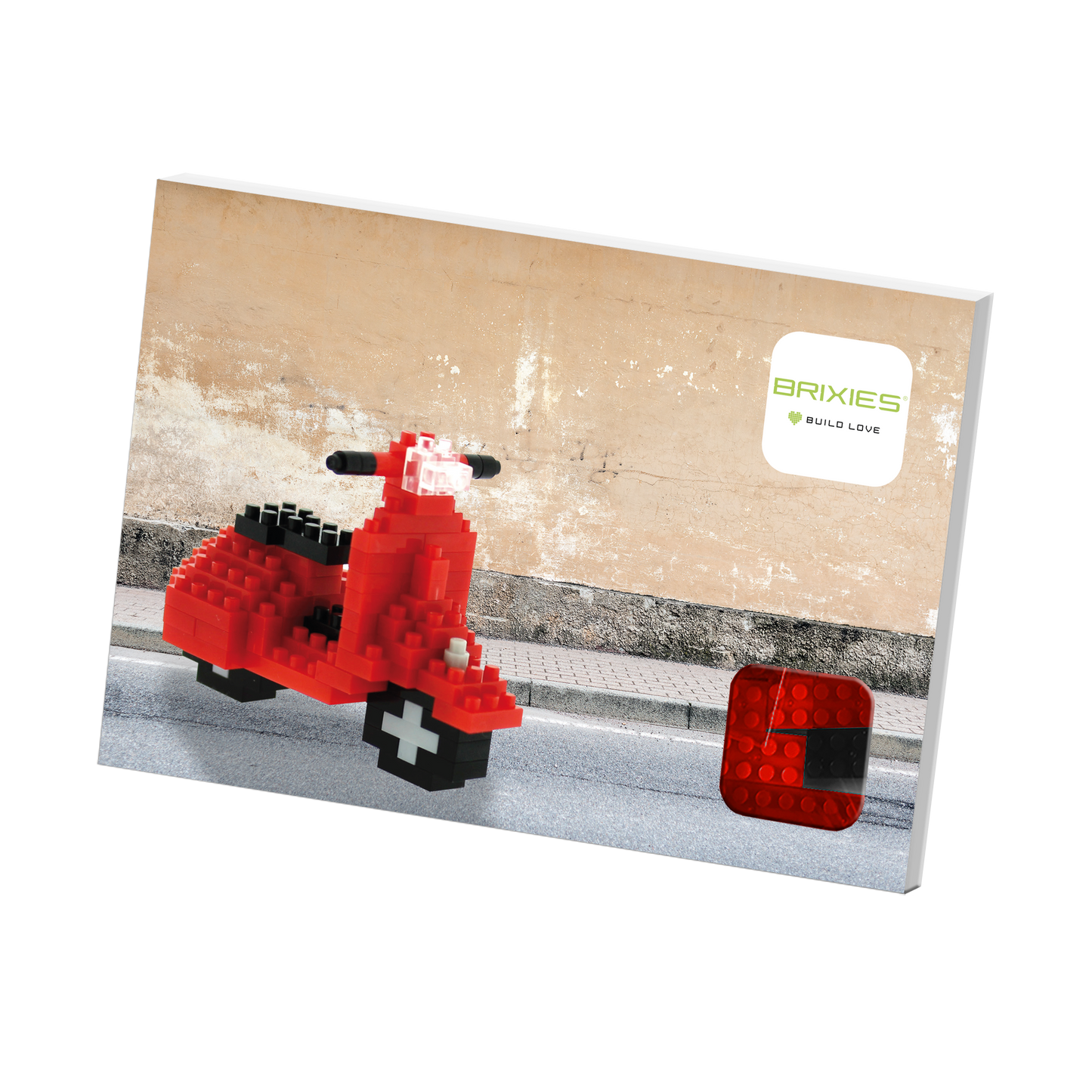 BRIXIES Postkarte Motorroller
