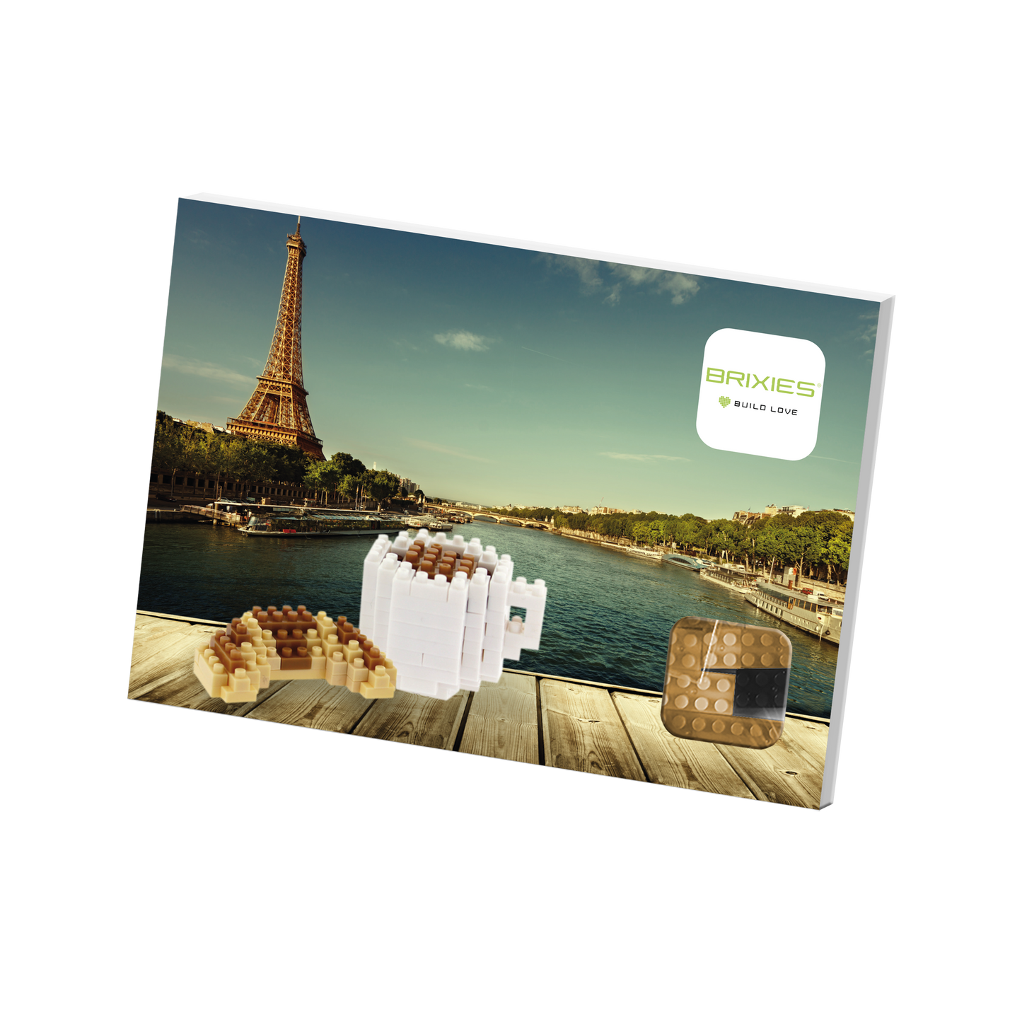 BRIXIES Postkarte Croissant & Kaffee