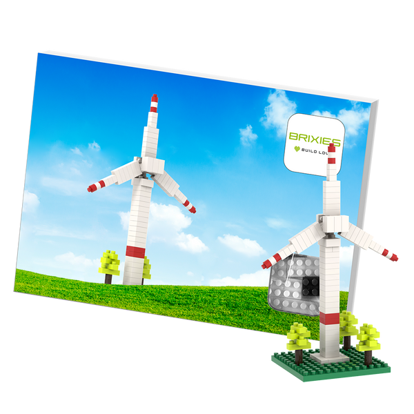 BRIXIES Postkarte Windrad