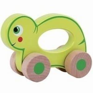 Tartaruga di legno su ruote