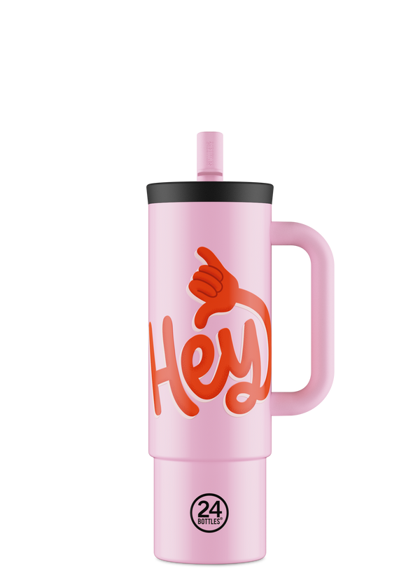 Gobelet à paille "Straw Cup" - Hey! Pink 800ml