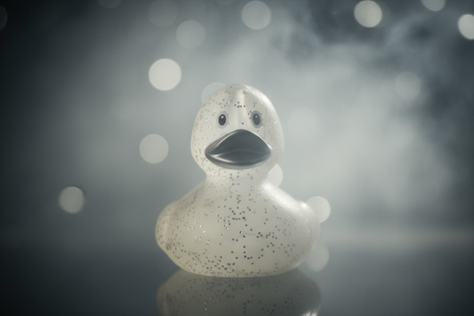 Classic Silver Glitter Duck