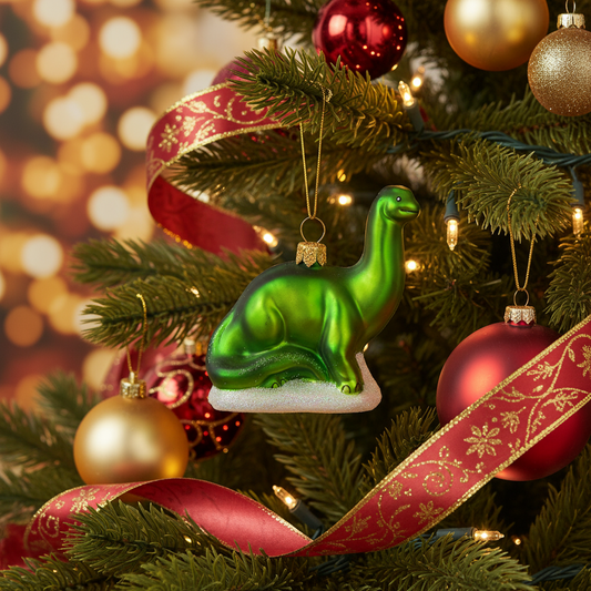 Brontosaurus Christmas Bauble