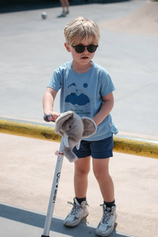 Accessorio a forma di testa di elefante per biciclette e monopattini per bambini