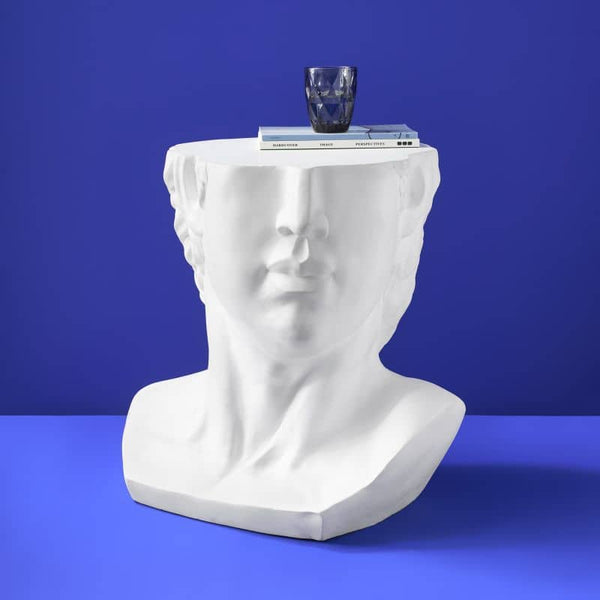 Mesa auxiliar David, Blanco Magnesia, 53 x 46 x 53 cm