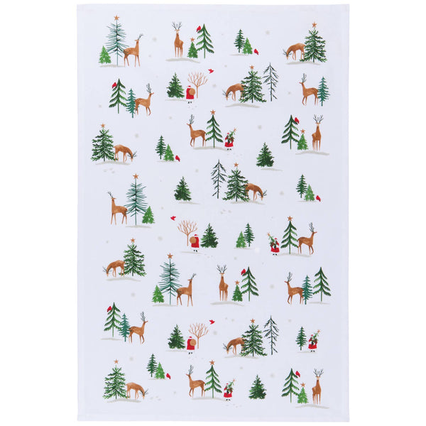 Torchon de Noël Rennes du Père Noël
