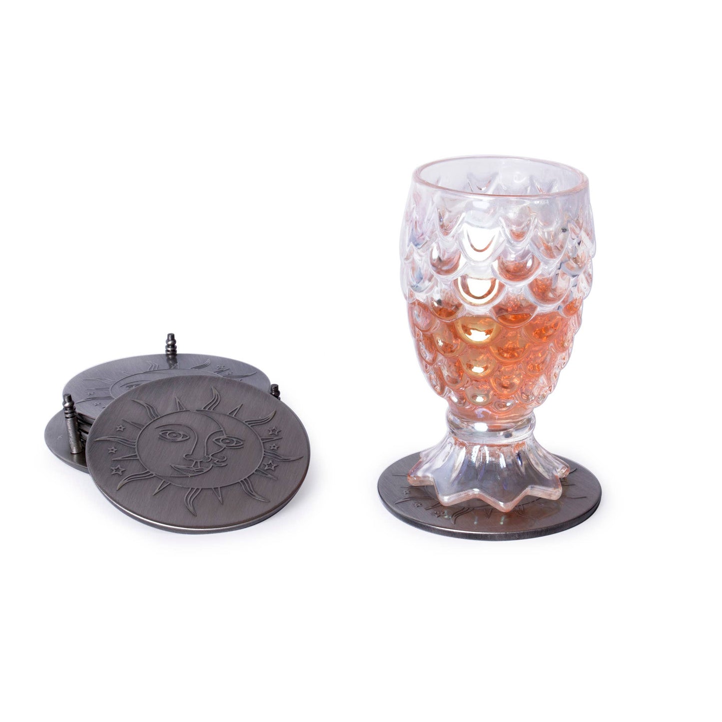 Lot de 6 Sous Verres Soleil et Lune Helio Ferretti Vue 2