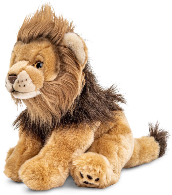 Lion assis - 30 cm (longueur) - peluche Uni Toys