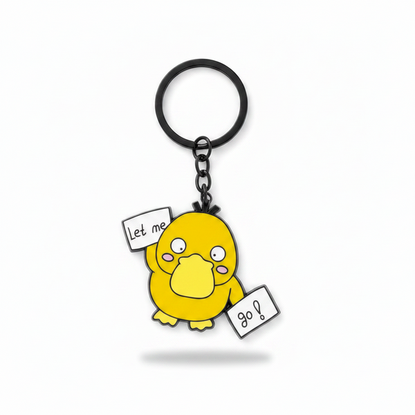 Porte-clés Canard Jaune « Let me go! »